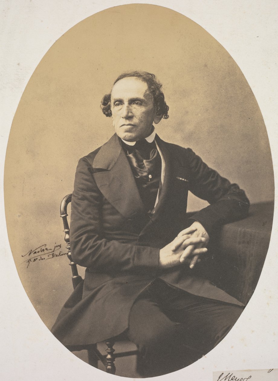 Retrato de Giacomo Meyerbeer 1791-1864, 1857. de Adrien Tournachon
