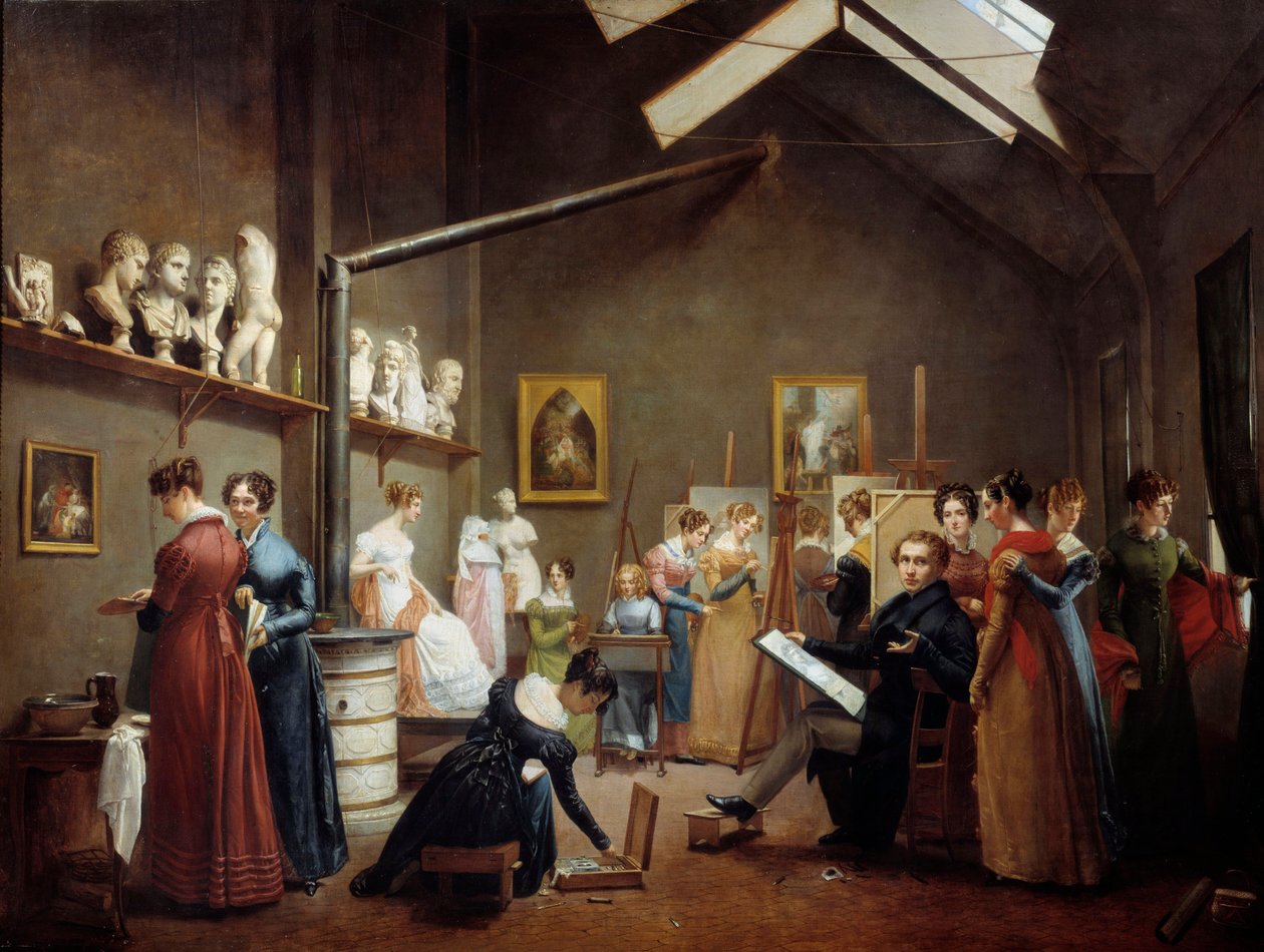 Vista do atelier do pintor Abel de Pujol de Adrienne Marie Grandpierre Deverzy