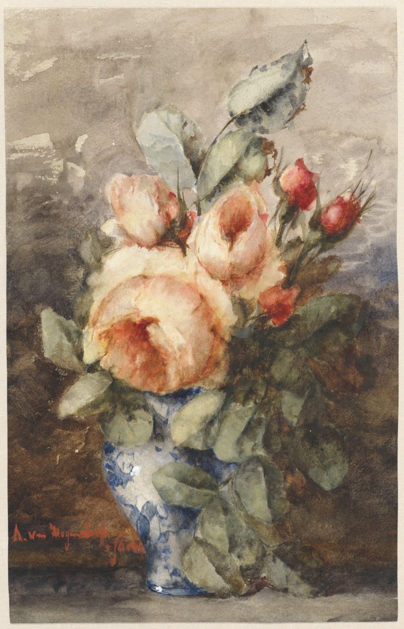 Buquê de rosas em um vaso de Adrienne Jacqueline s