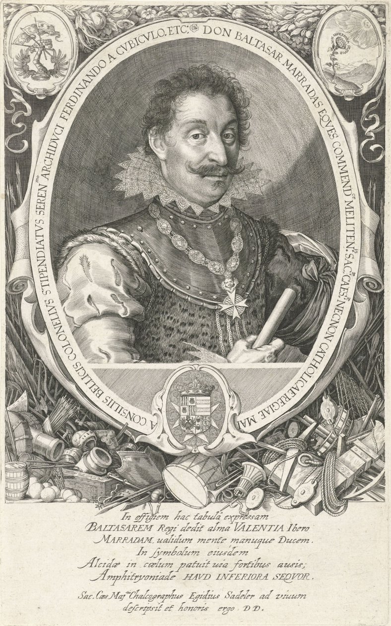 Retrato de Baltasar Marradas de Aegidius Sadeler or Saedeler