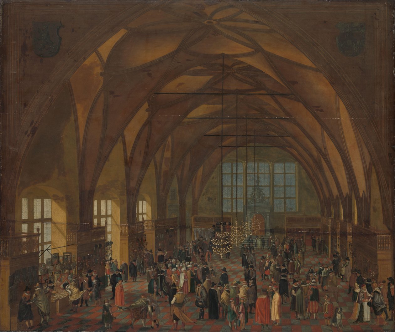 O interior do Vladislav Hall, Praga de Aegidius Sadeler (II) (copy after)