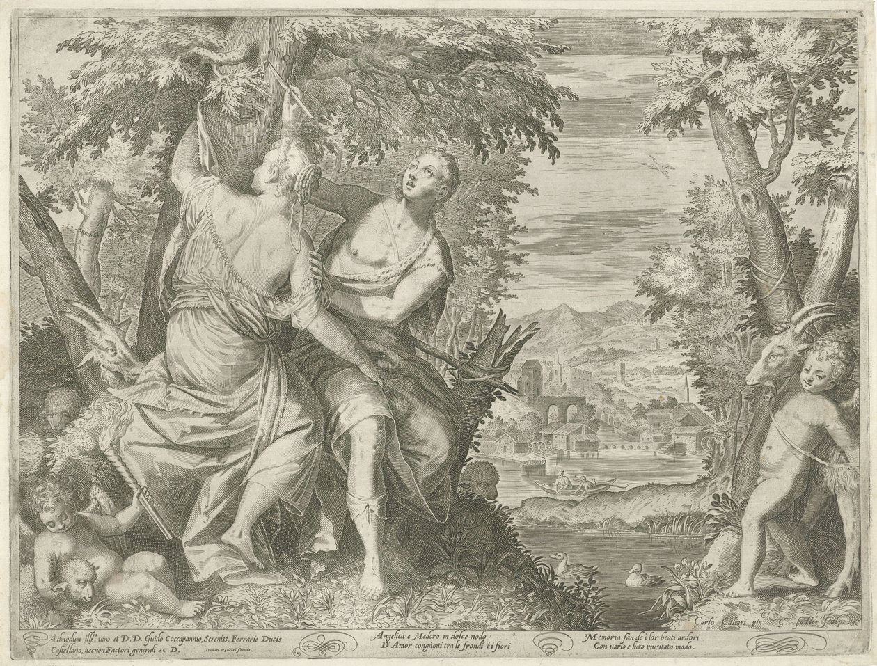 Angélica em Medoro de Egidius  Sadeler (II)