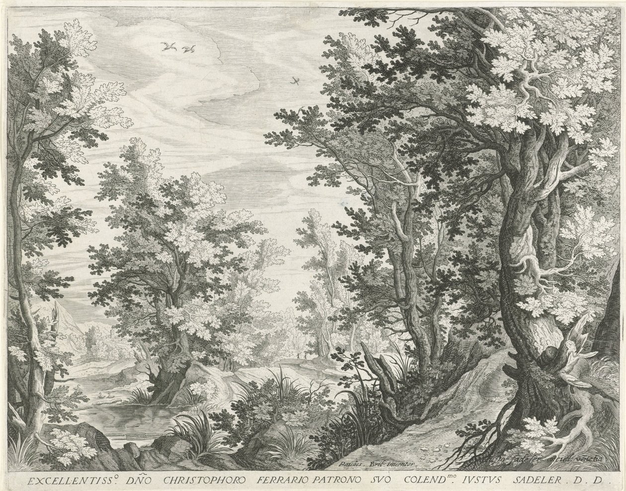 paisagem da floresta de Egidius  Sadeler (II)