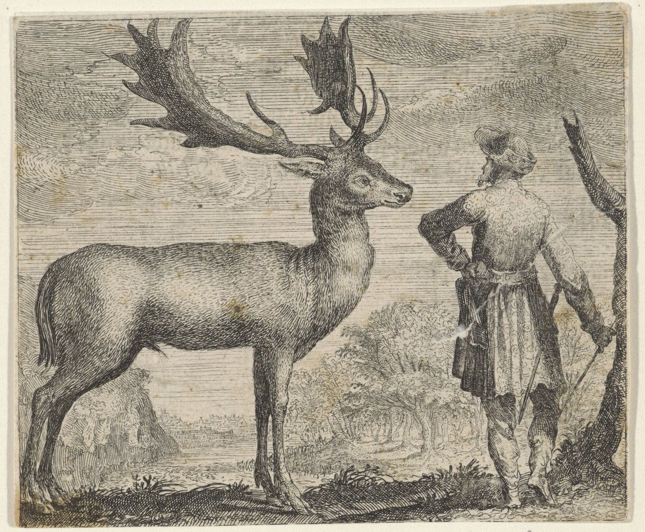 Fábula do Alce e do Homem de Egidius  Sadeler (II)