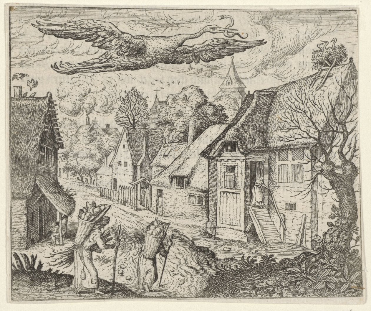 fábula da cegonha velha de Egidius  Sadeler (II)