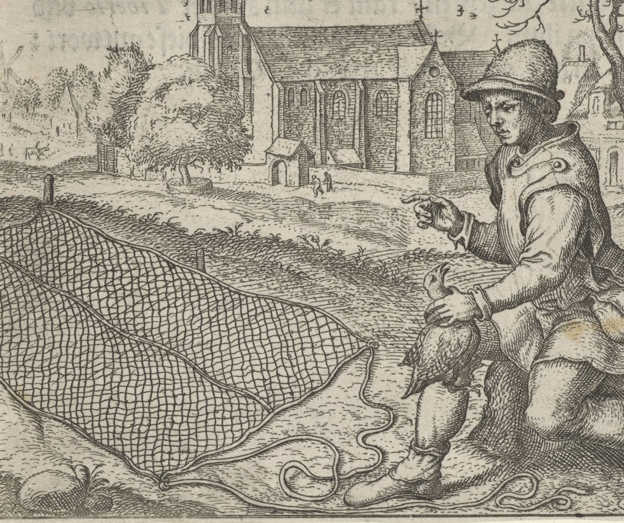 Fábula do apanhador de pássaros e da perdiz de Egidius  Sadeler (II)