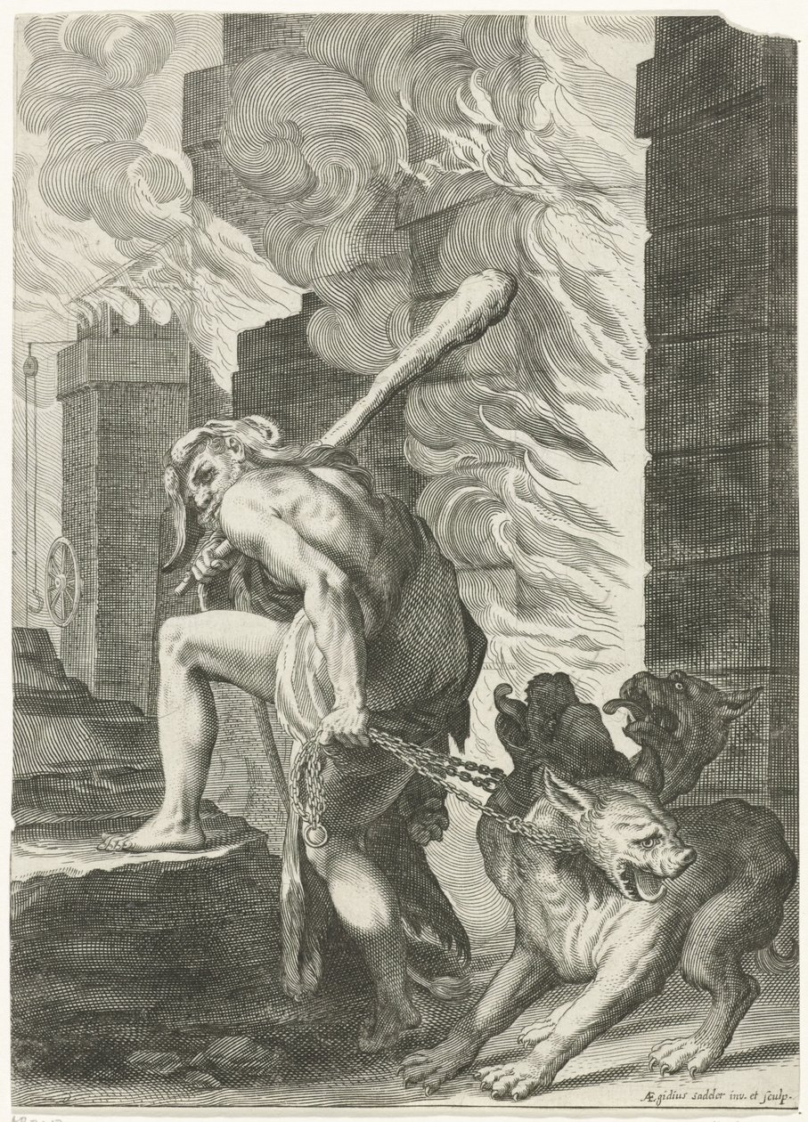 Hércules e Cerberus de Egidius  Sadeler (II)