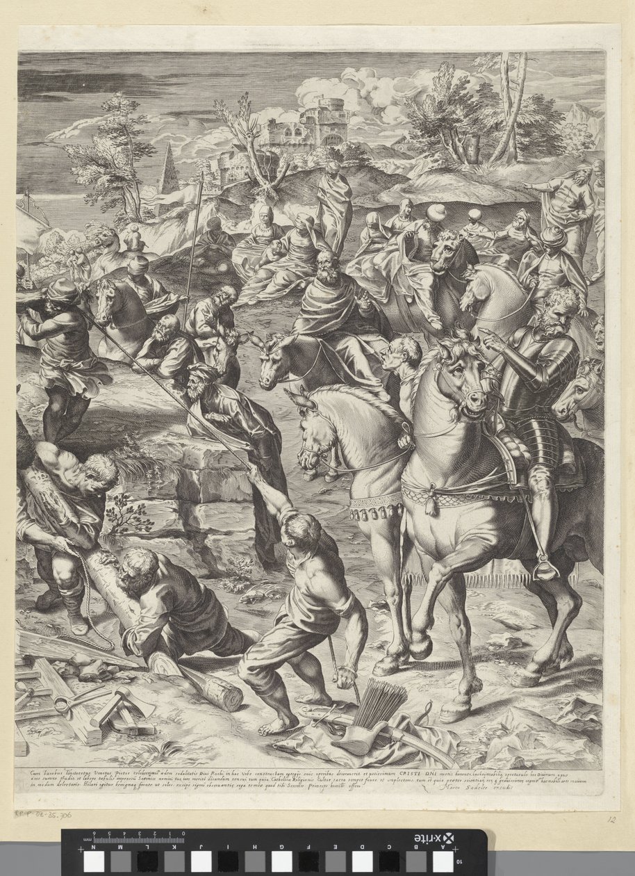 Crucificação de Cristo (parte direita) de Egidius  Sadeler (II)