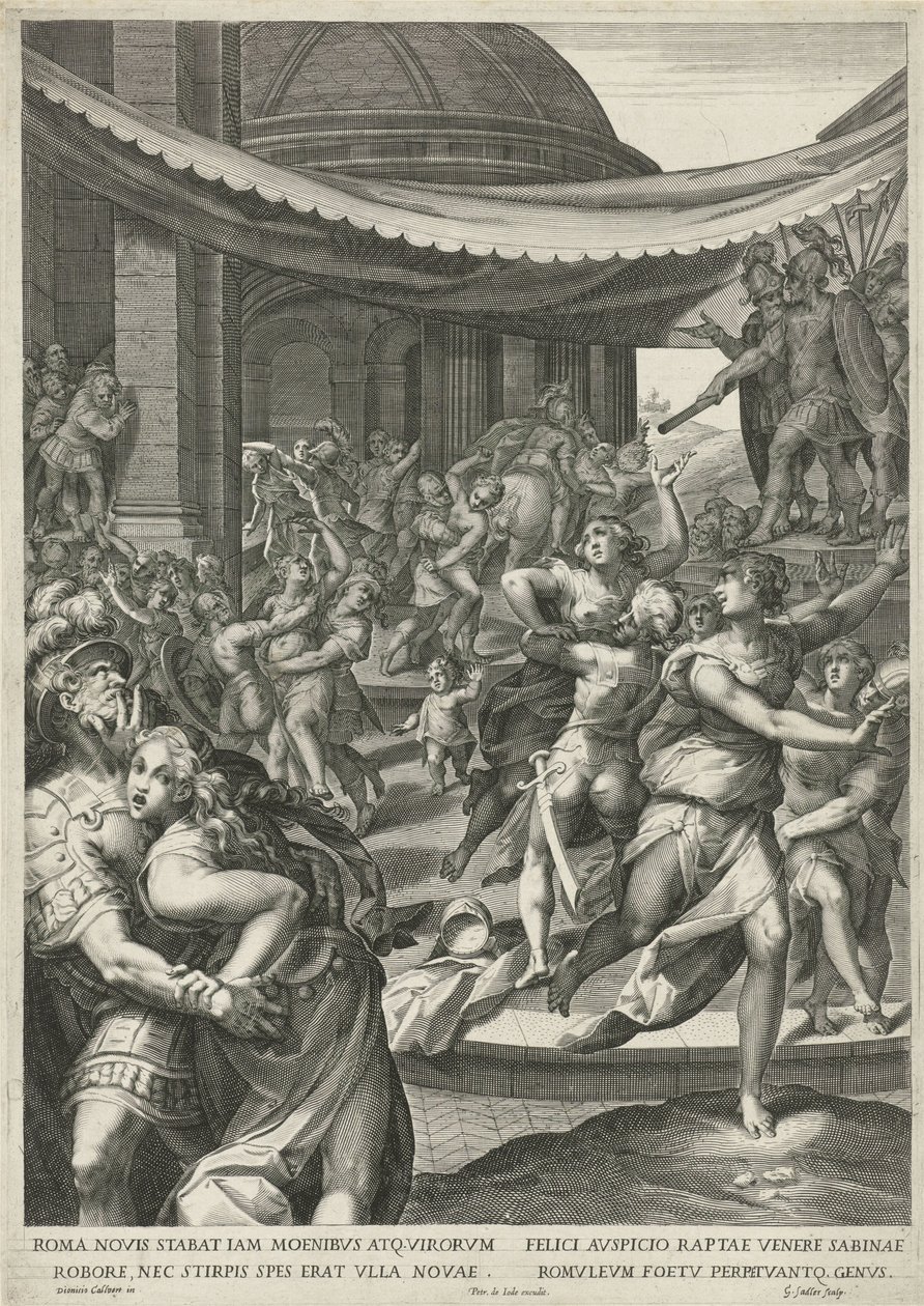 Assalto à Virgem Sabine de Egidius  Sadeler (II)