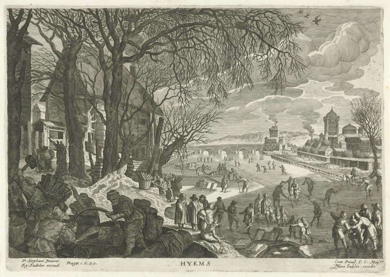 Inverno
Hímenes (título sobre o objecto)
As quatro estações (título da série) de Egidius  Sadeler (II)