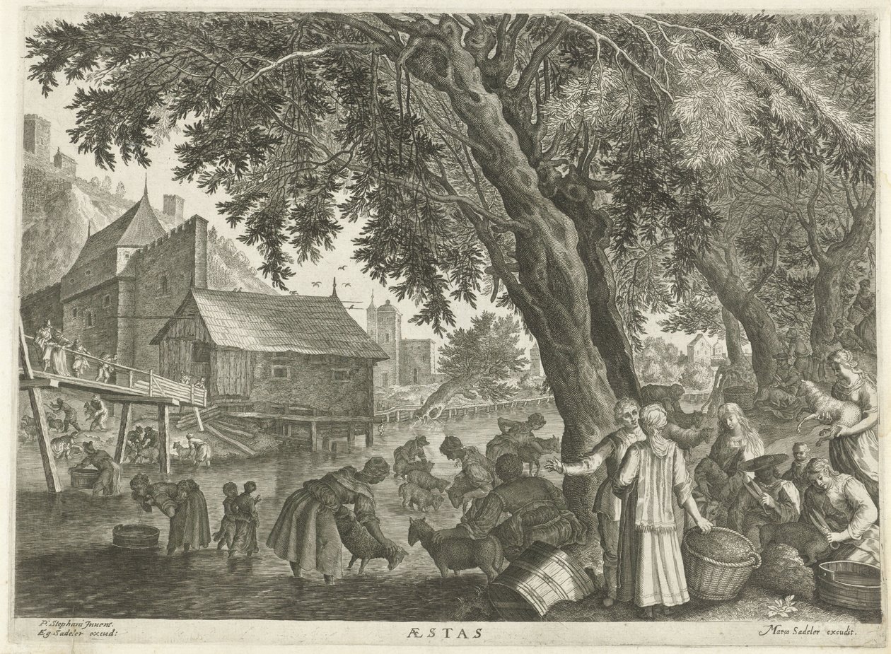 Verão
Aestas (título sobre o objecto)
As quatro estações (título da série) de Egidius  Sadeler (II)