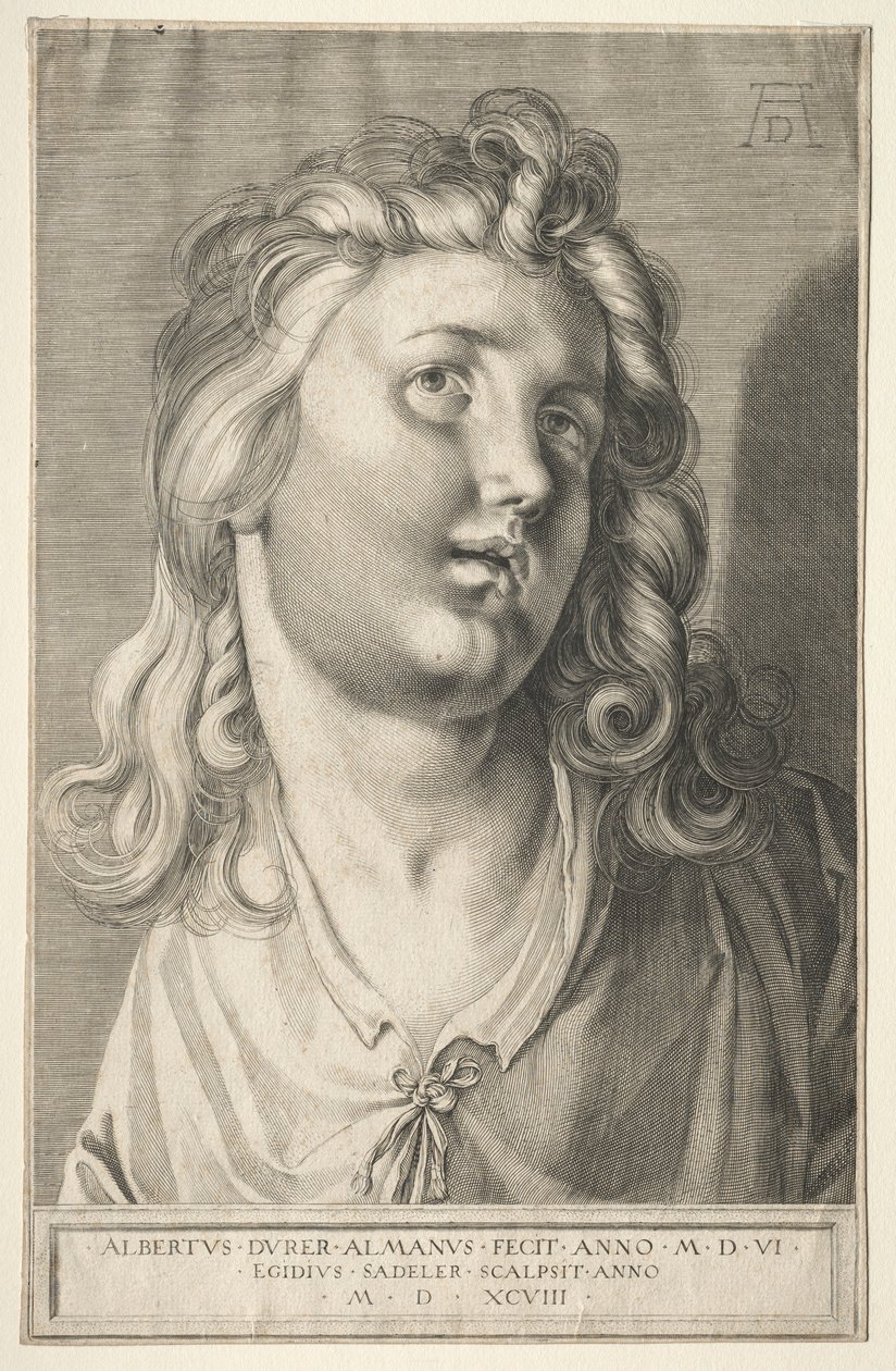 Cabeça Feminina, 1598. de Aegidius Sadeler