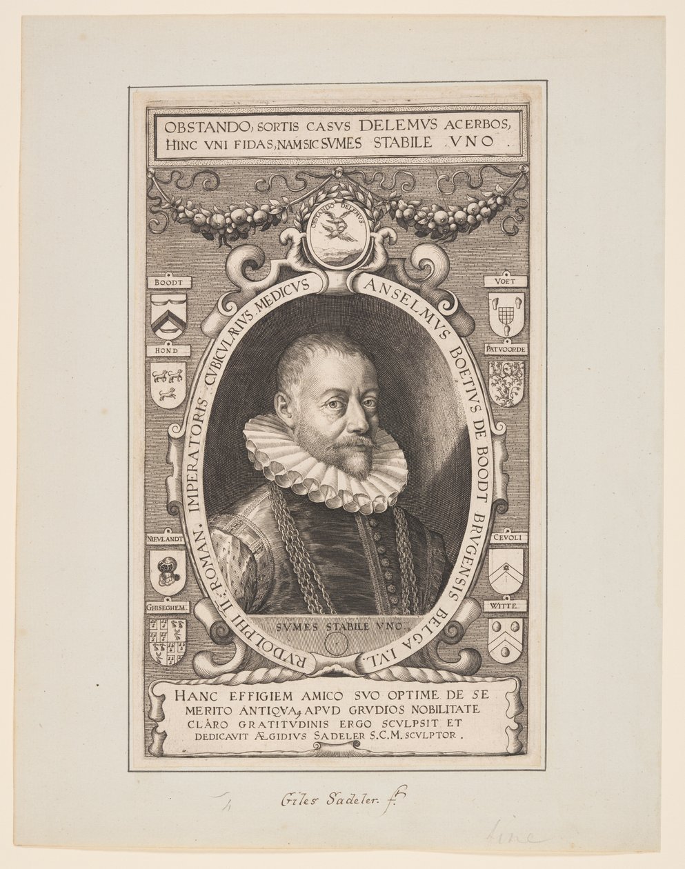 Anselm Boethius de Boodt, médico de Rodolfo II de Aegidius Sadeler II