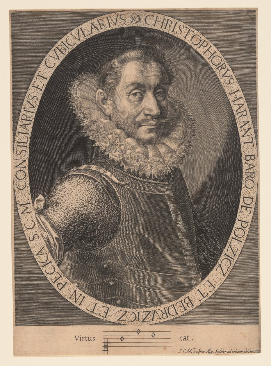 Christopher Harant, nobre e humanista checo de Aegidius Sadeler II