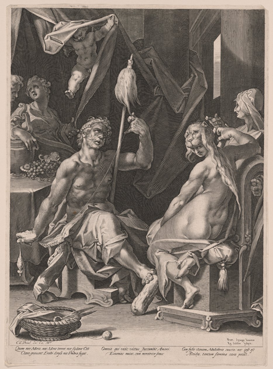 Hércules e Omphale de Aegidius Sadeler II