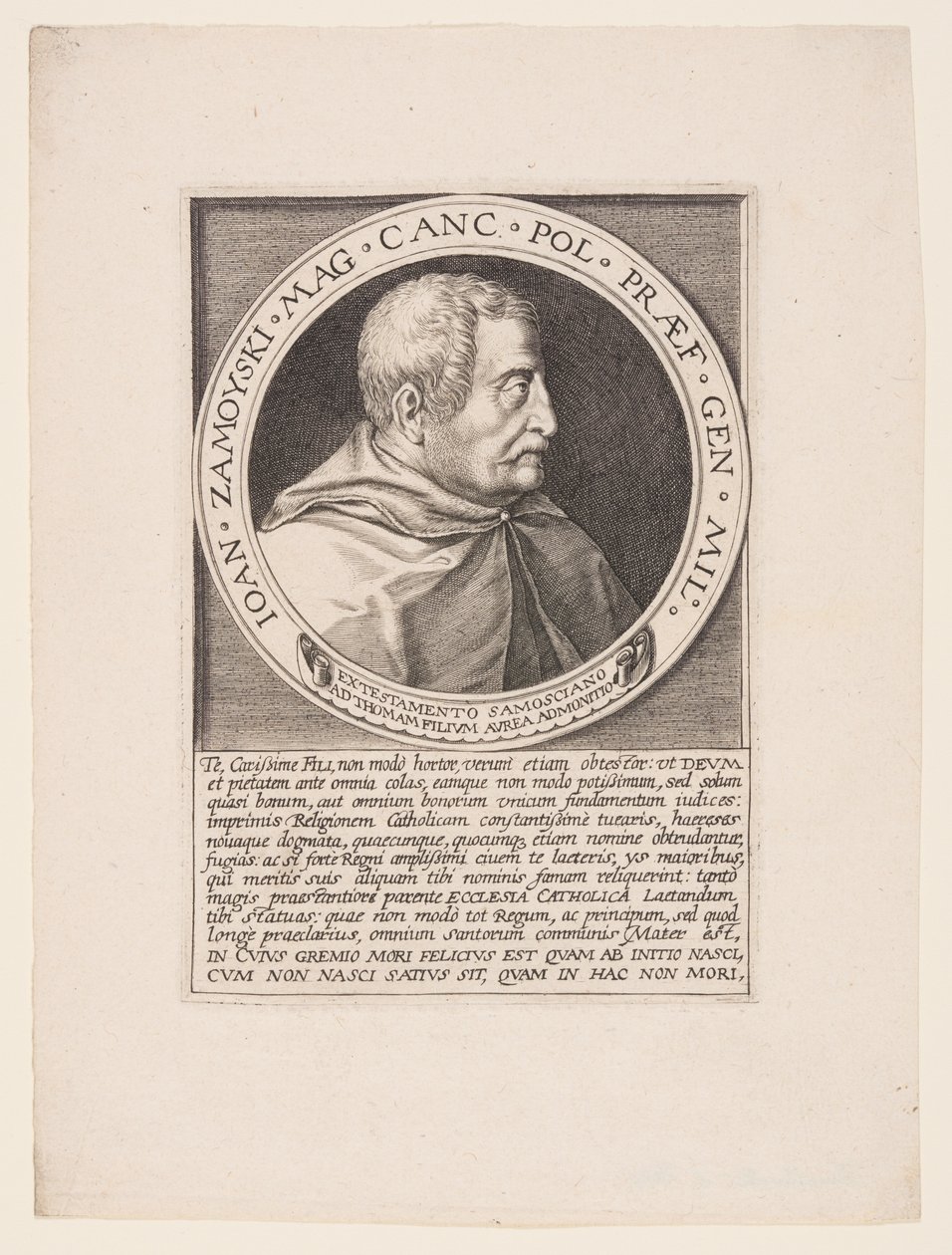 Jan Zamoyski, nobre polaco, Grande Chanceler da Coroa de Aegidius Sadeler II