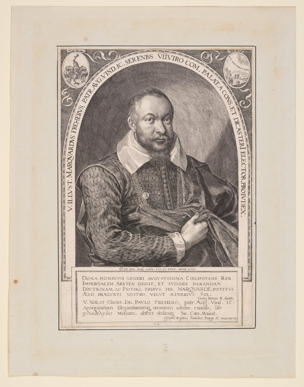 Marquard Freher, diplomata, historiador e jurista de Aegidius Sadeler II