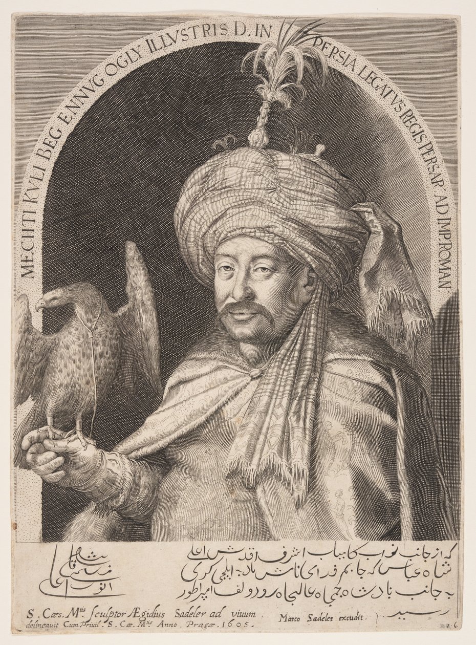 Mechti Kuli Beg (Mehdi Quli Beg), Embaixador da Pérsia em Praga de Aegidius Sadeler II
