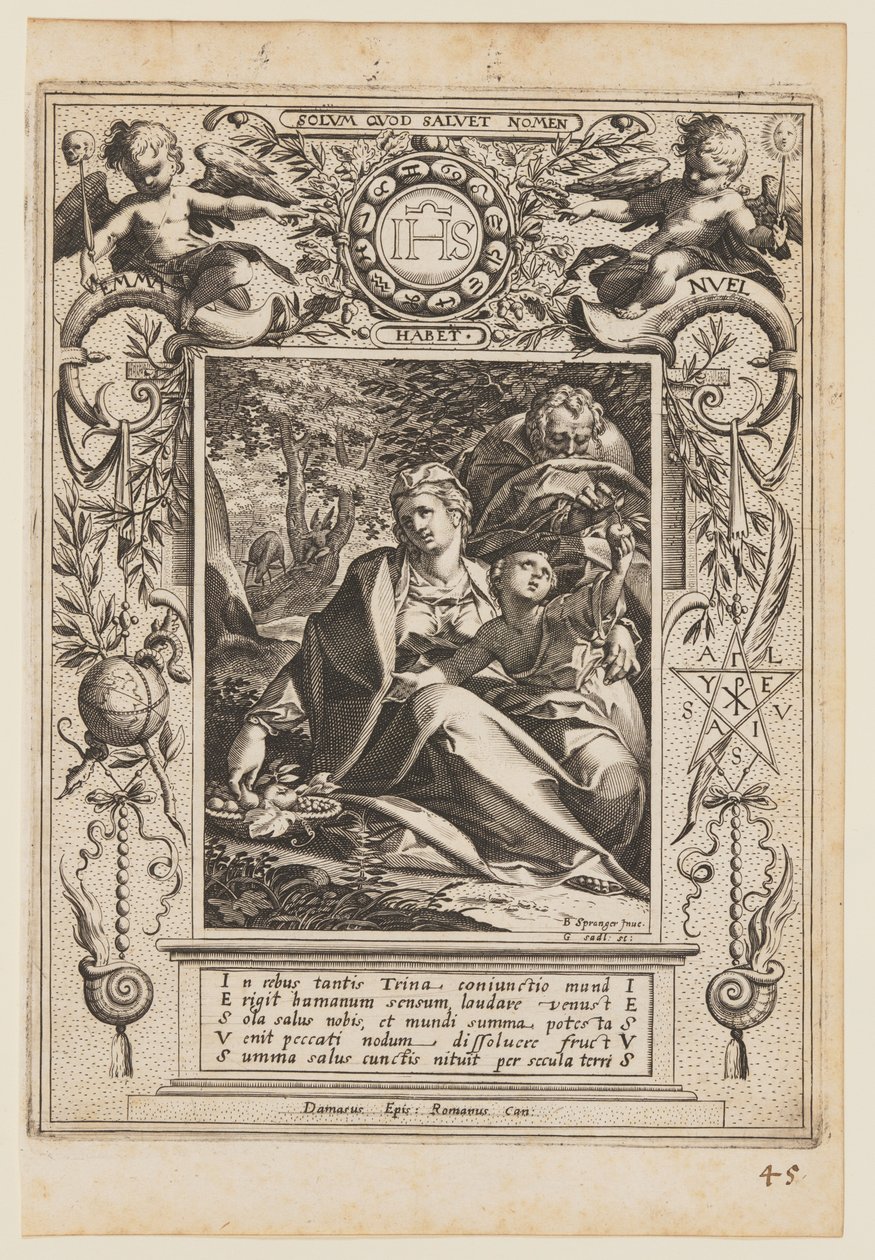 Descanso na fuga para o Egito de Aegidius Sadeler II