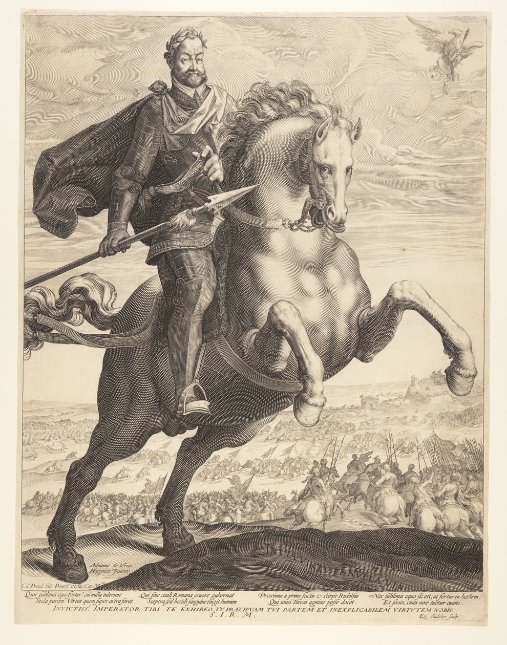 Rodolfo II a cavalo de Aegidius Sadeler II