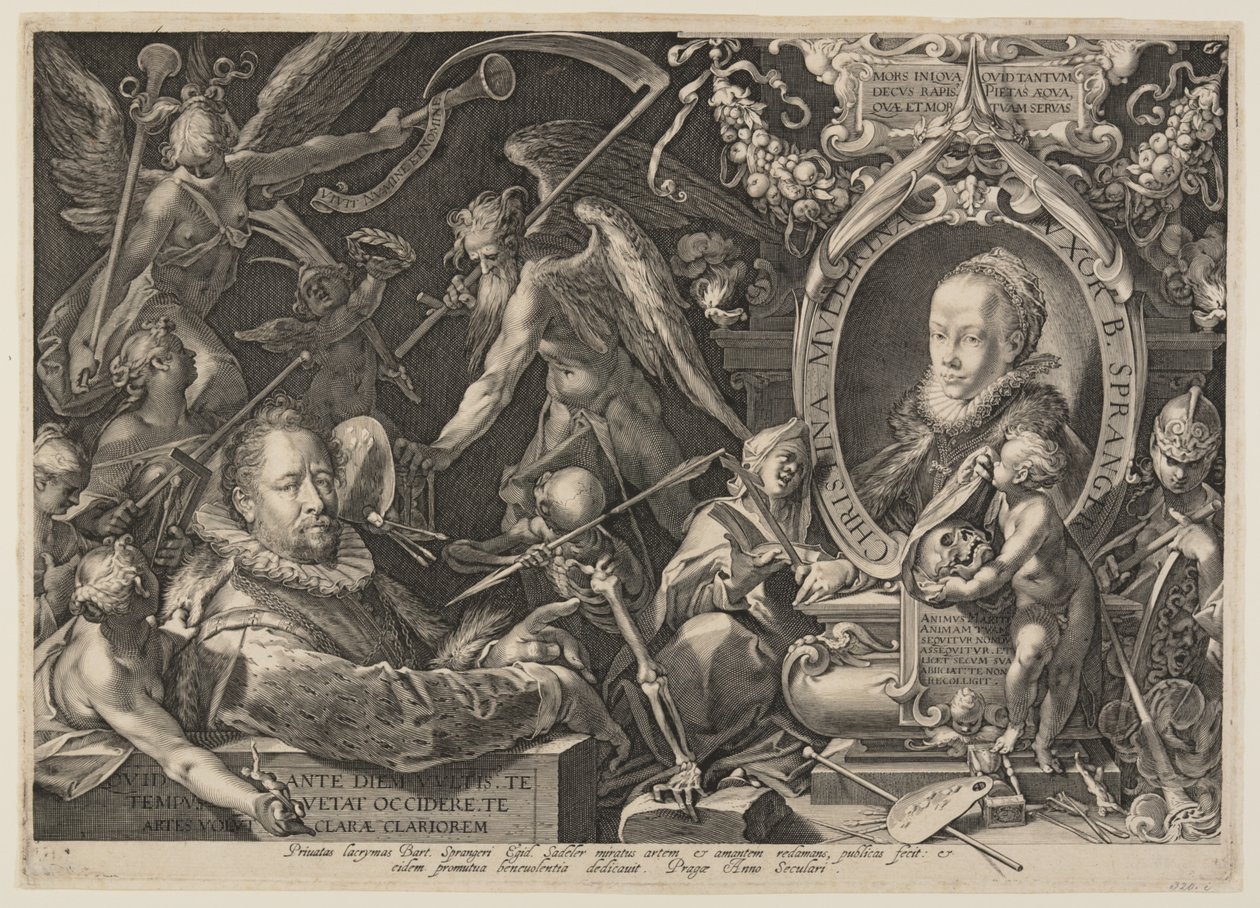 Spranger e a sua mulher de Aegidius Sadeler II