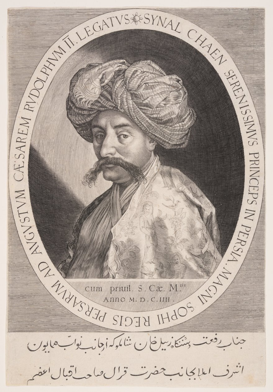 Synal Chaen (Zeynal Khan Shamlu), Embaixador da Pérsia em Praga de Aegidius Sadeler II