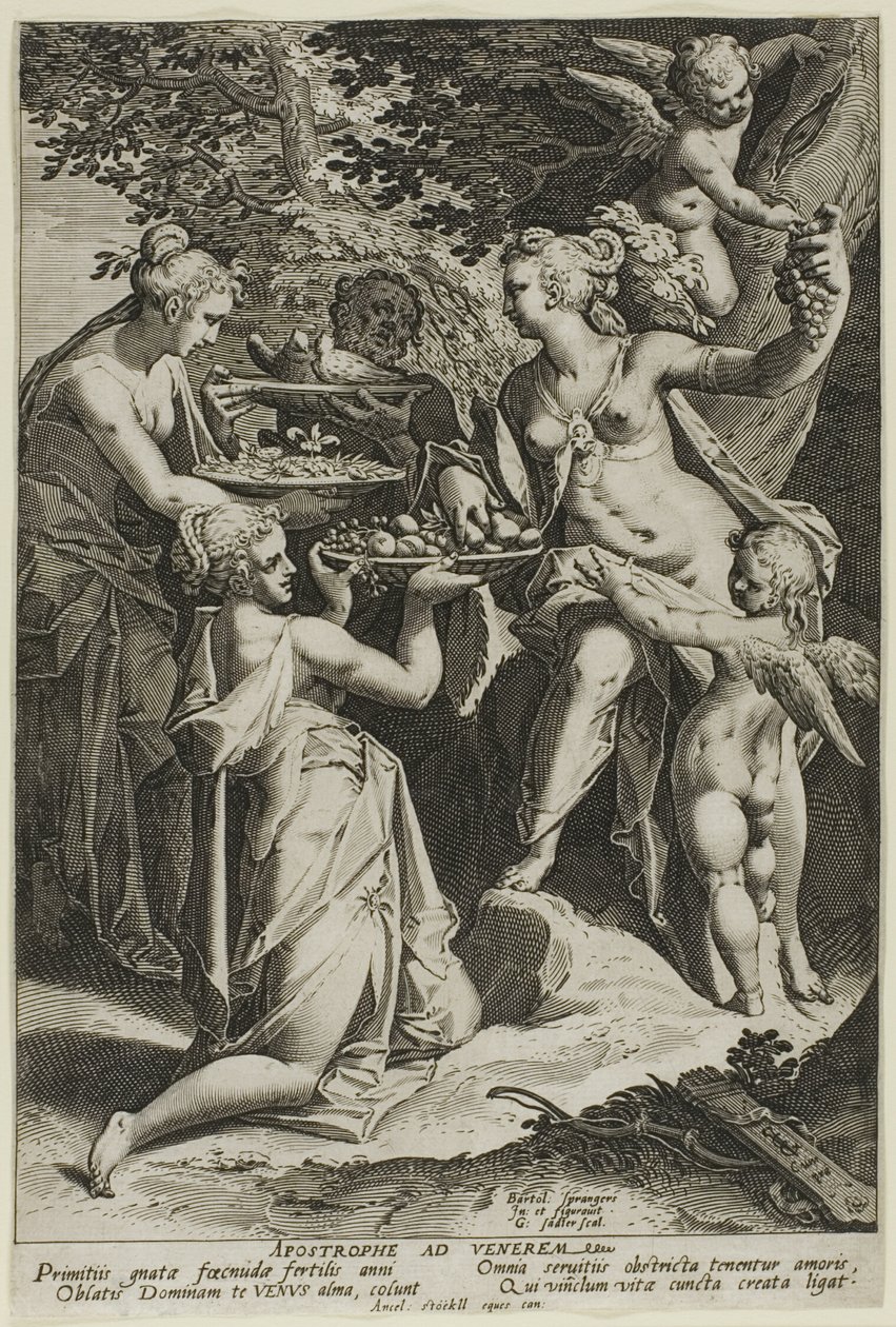 Vénus a receber presentes de Aegidius Sadeler II