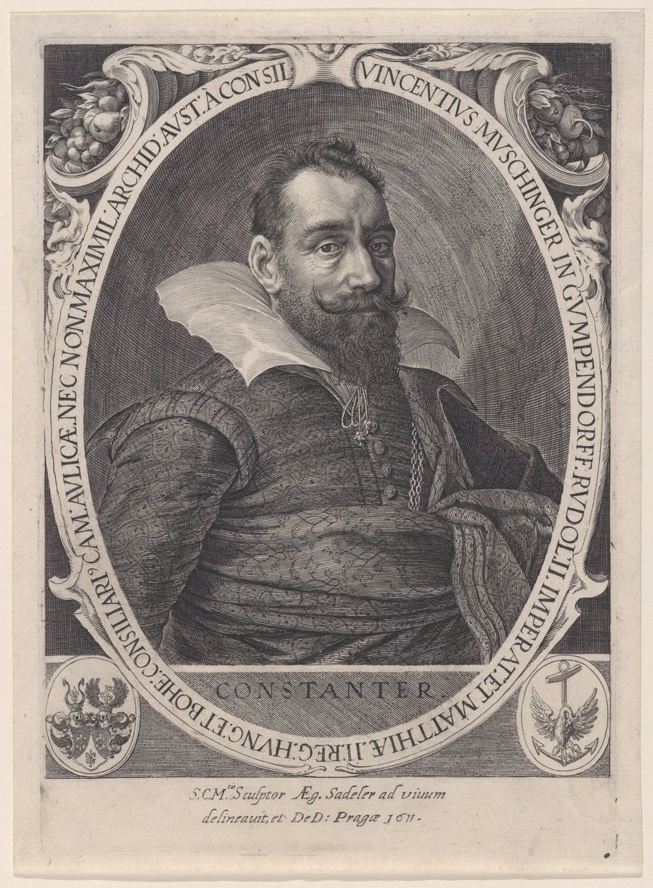 Vincenz Muschinger, Conselho ao Imperador Rudolph II, 1611., 1611. de Aegidius Sadeler II