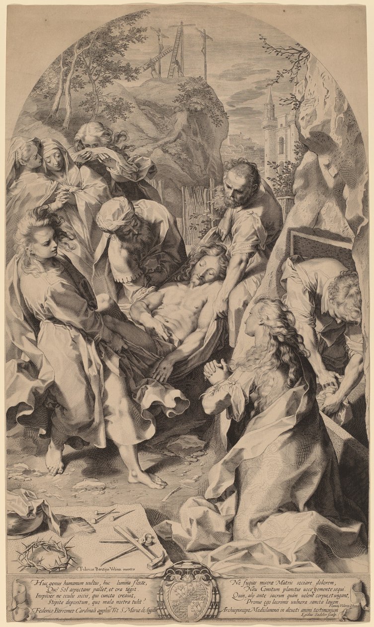 O sepultamento de Aegidius Sadeler II after Federico Barocci