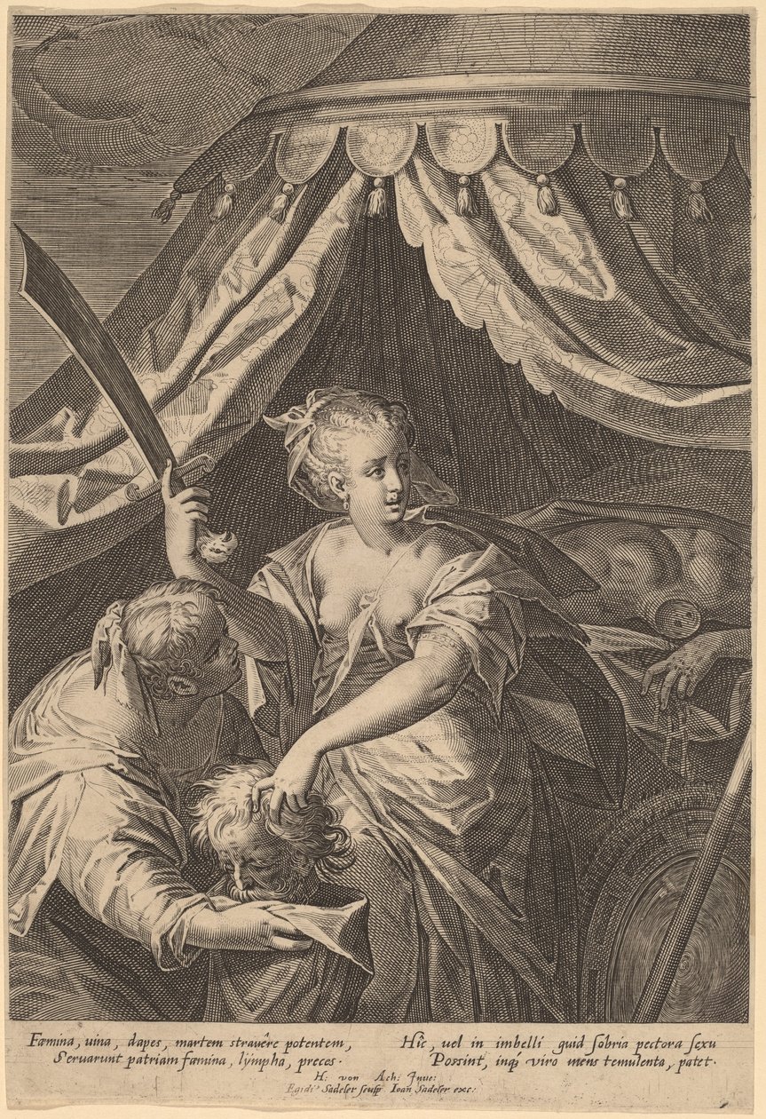 Judite com a Cabeça de Holofernes de Aegidius Sadeler II, after Hans von Aachen