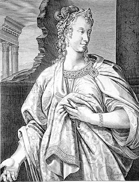 Aelia Petina esposa de Claudius (gravura) de Aegidius Sadeler or Saedeler