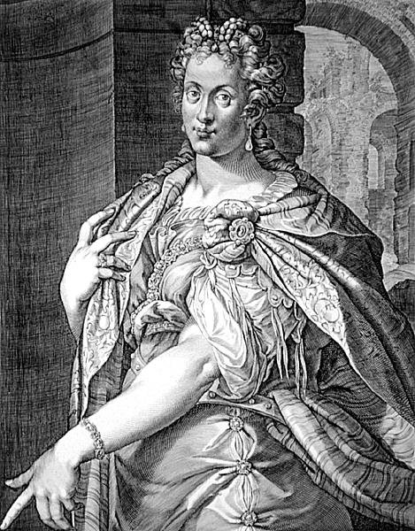 Flavia Domicilla esposa de Vespasian (gravura) de Aegidius Sadeler or Saedeler