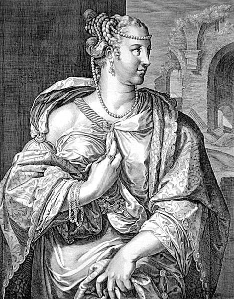 Lepida esposa de Sergius Galba (gravura) de Aegidius Sadeler or Saedeler