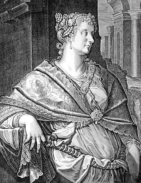 Martia Fulvia esposa de Titus (gravura) de Aegidius Sadeler or Saedeler