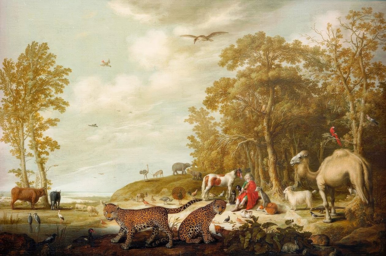 Orfeu com animais em uma paisagem de Aelbert Cuyp