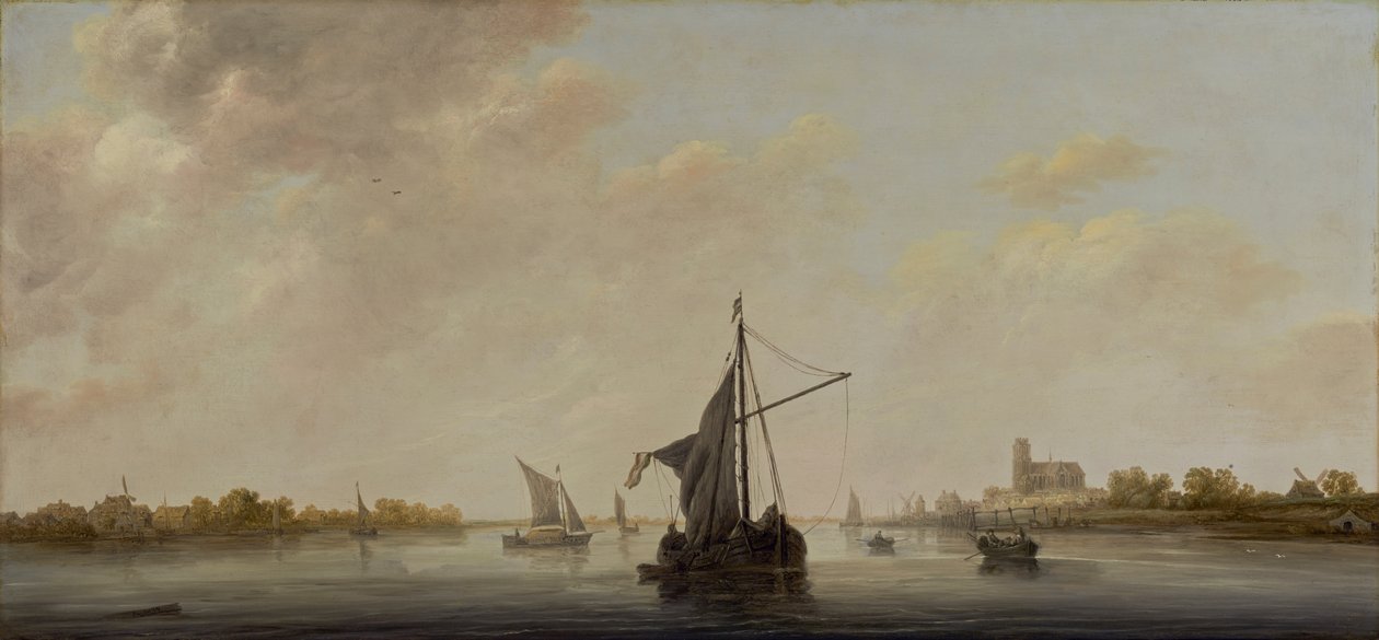 Uma vista do Maas em Dordrecht, c.1645-46 de Aelbert Cuyp
