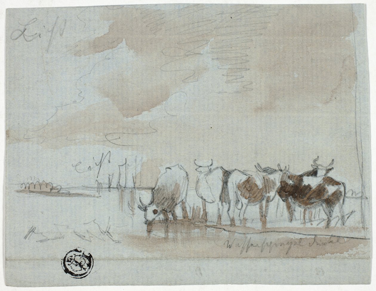 Gado na Água de Aelbert Cuyp