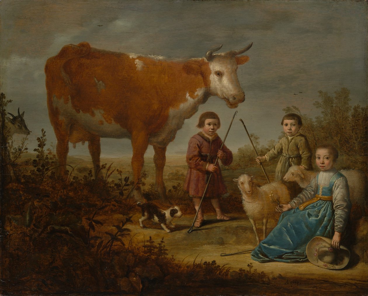 Crianças e uma vaca, 1635-39. de Aelbert Cuyp