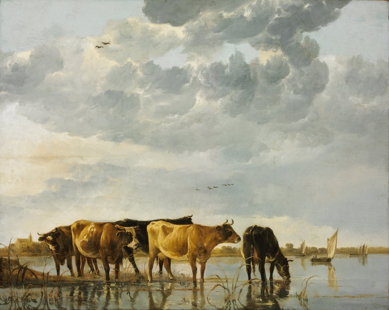 Vacas em um rio de Aelbert Cuyp