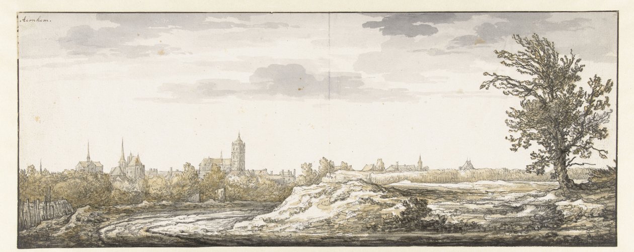 Vista de Arnhem Arnhem (título no objeto) de Aelbert Cuyp