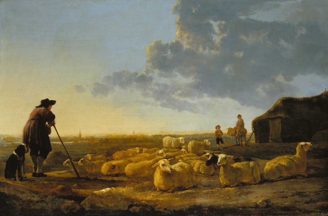 Rebanho de ovelhas no pasto de Aelbert Cuyp