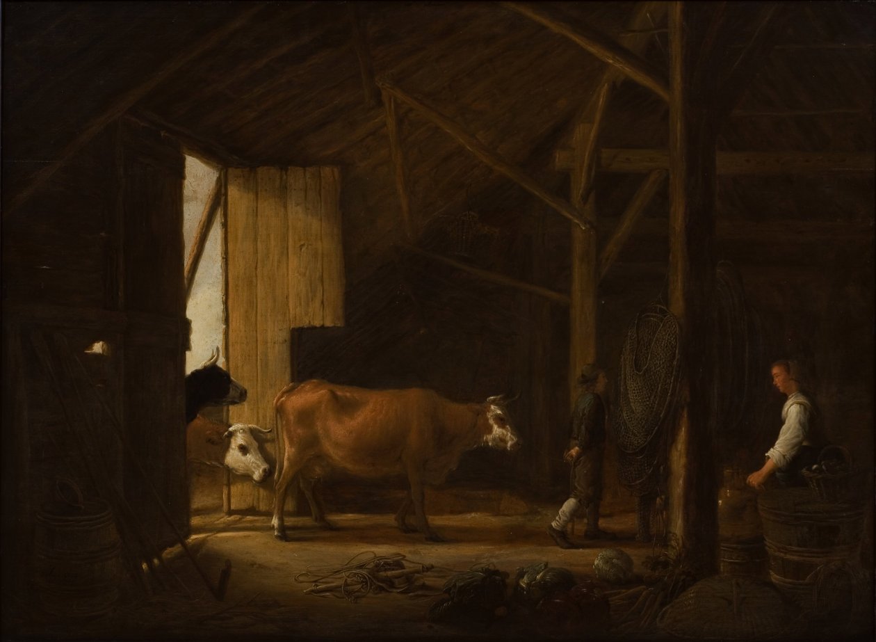 Interior de um estábulo de Aelbert Cuyp