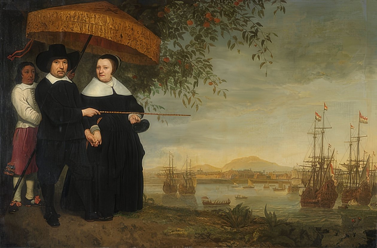 Comerciante da Companhia Holandesa das Índias Orientais (VOC). Por volta de 1640-60 de Aelbert Cuyp