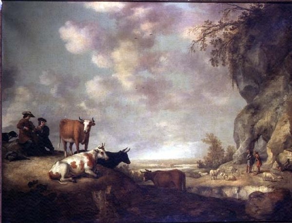 Paisagem com Herdsmen Fazendo Música de Aelbert Cuyp