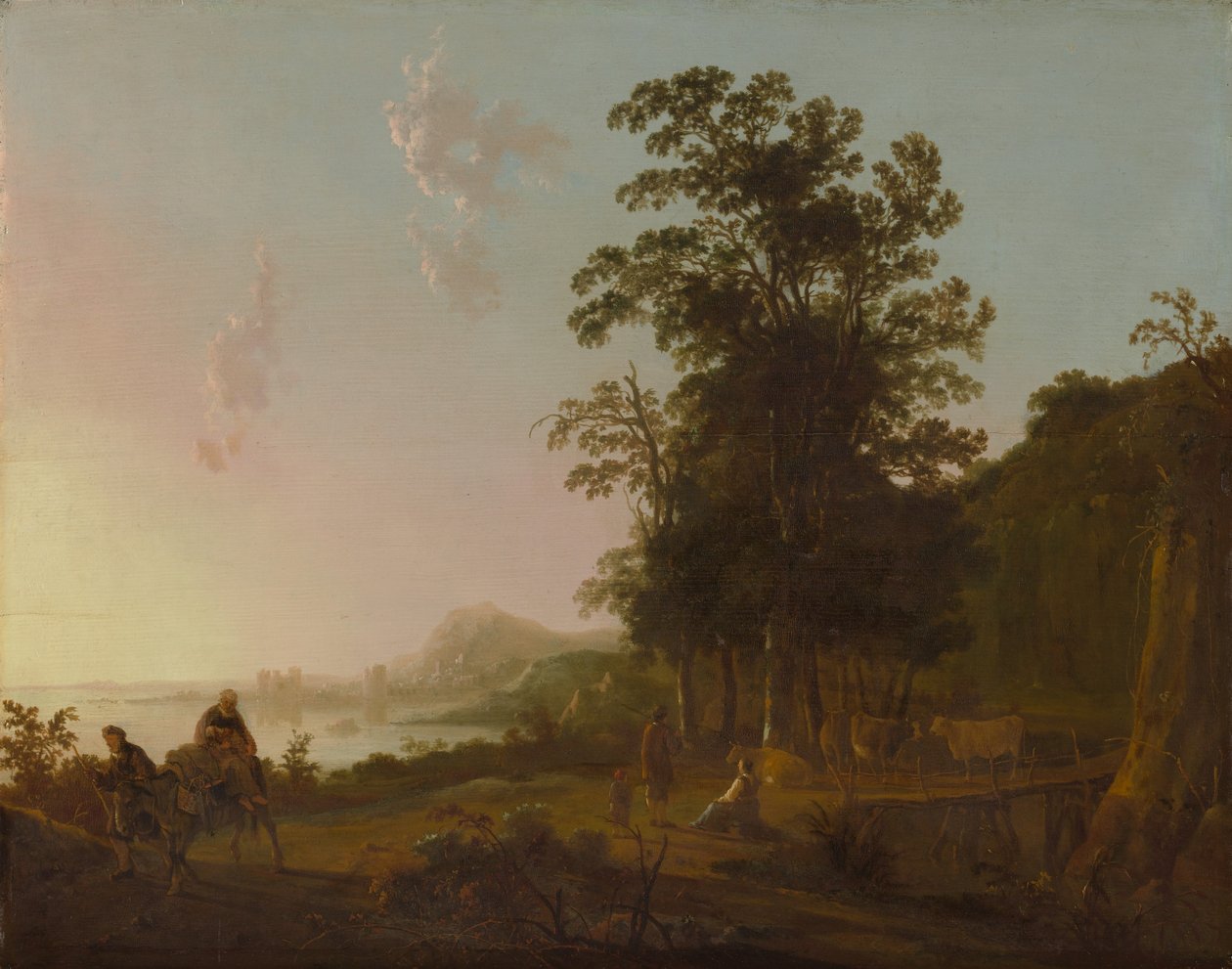 Paisagem com a fuga para o Egito, ca. 1650 de Aelbert Cuyp