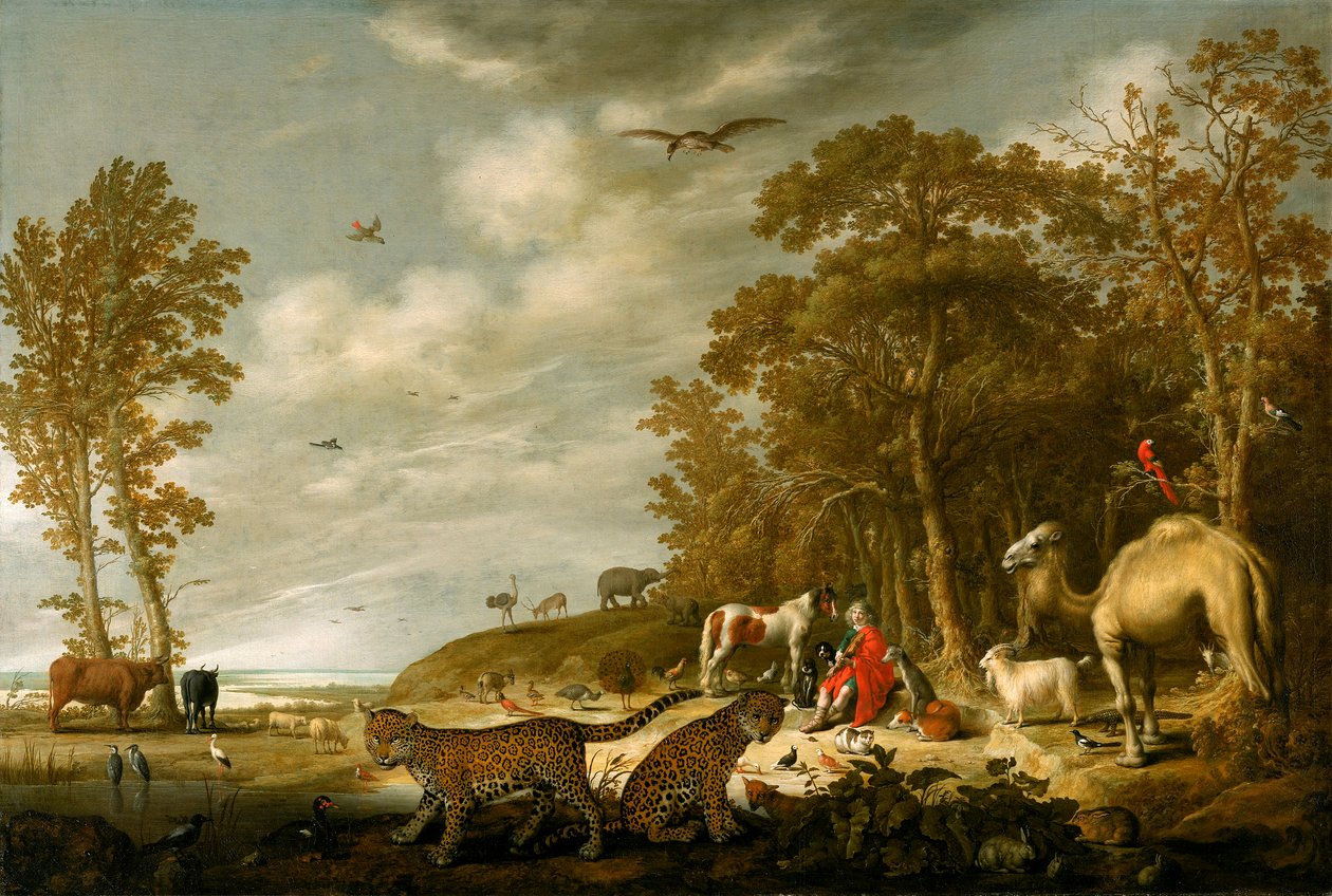 Orfeu a tocar para os animais de Aelbert Cuyp