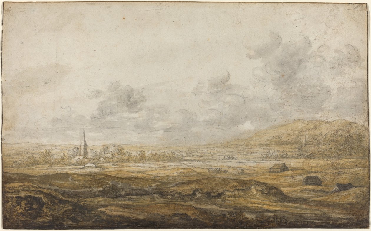 Paisagem panorâmica ao longo do Reno de Aelbert Cuyp