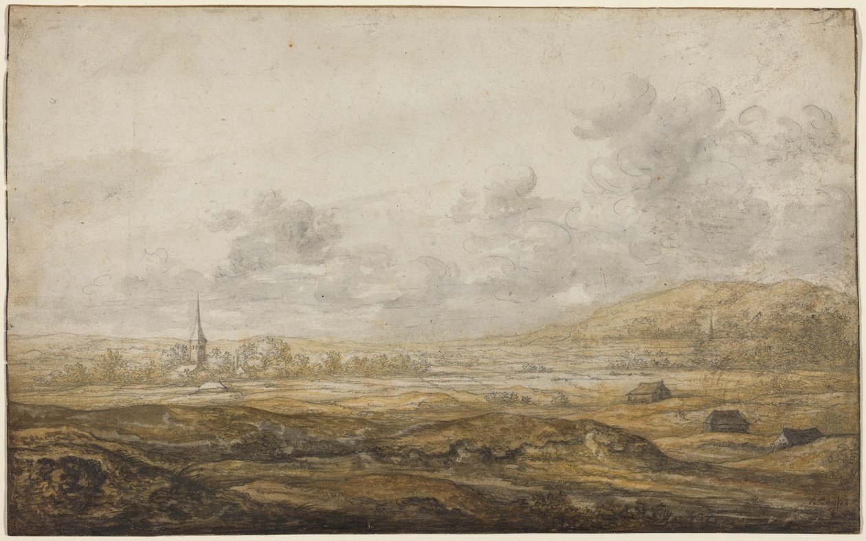 Paisagem panorâmica ao longo do Reno de Aelbert Cuyp