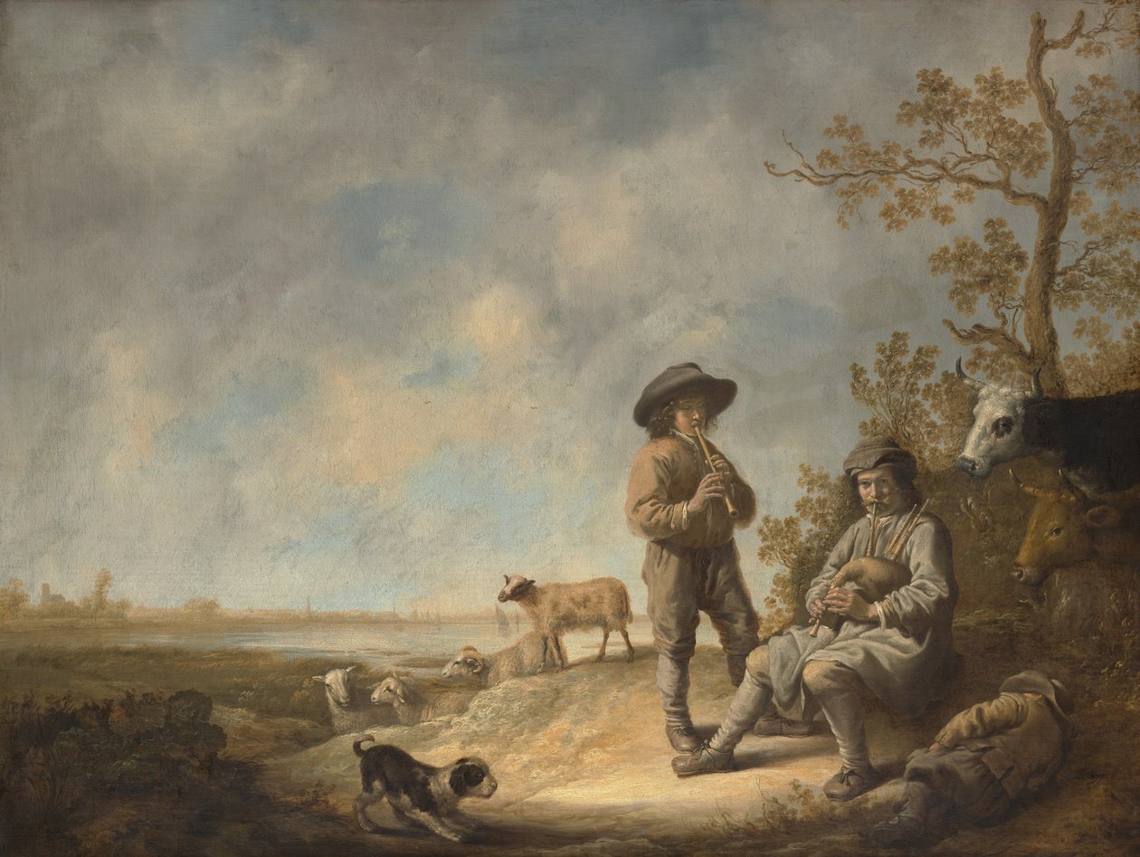 Pastores de Tubulação, ca. 1643-44. de Aelbert Cuyp