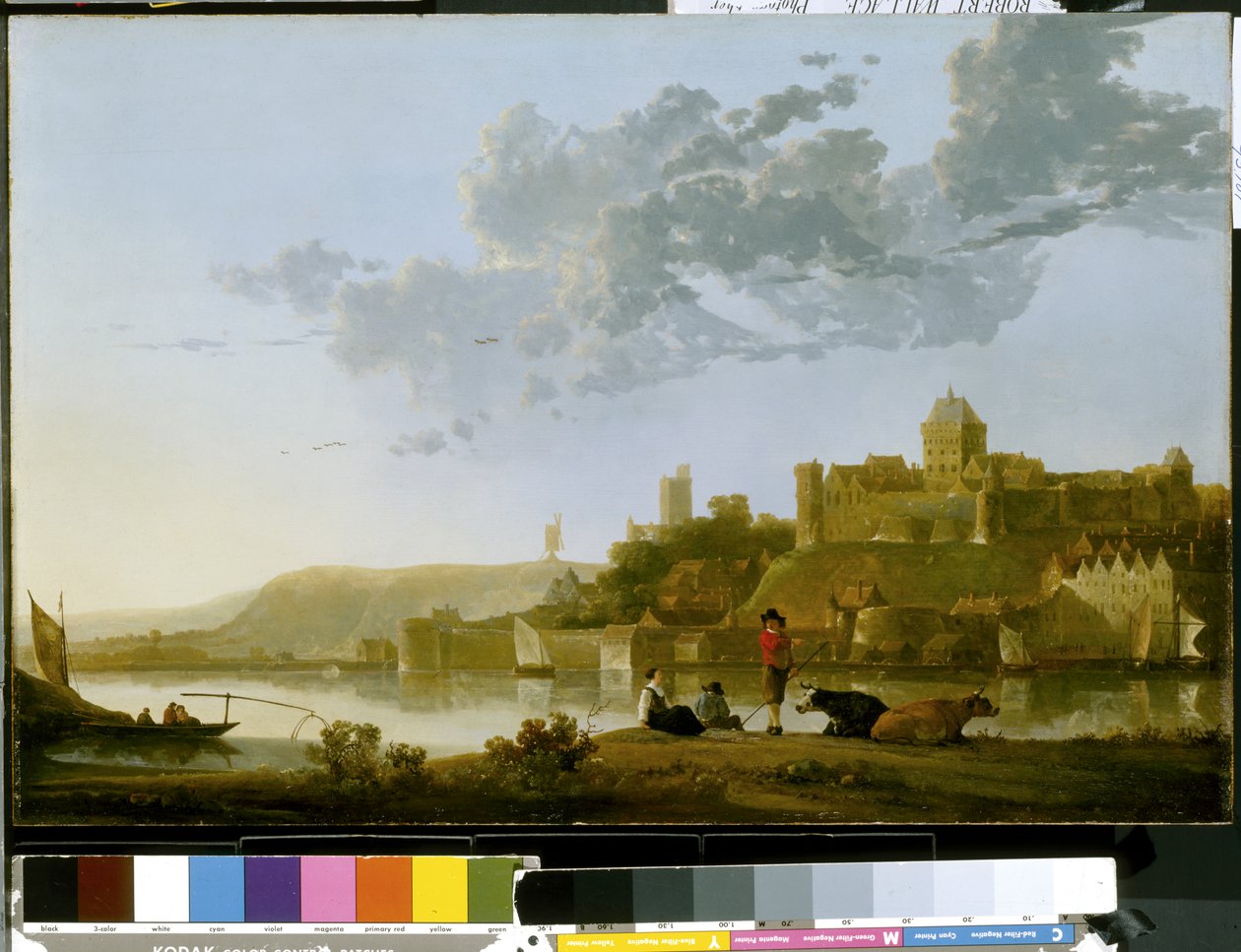 O Valkhof em Nijmegen (óleo sobre madeira) de Aelbert Cuyp